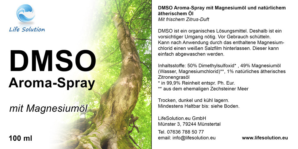 DMSO Spray mit Magnesiumöl - 100ml - Dimethylsulfoxid in 99,9% pharm. Reinheit