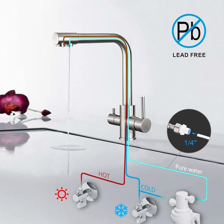 3 Wege Wasserhahn Matt