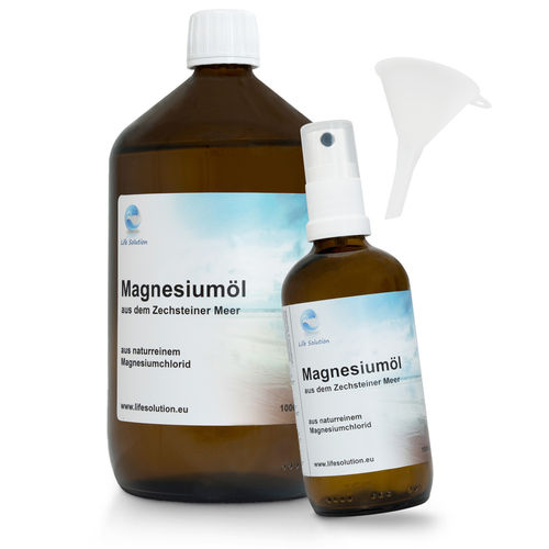 Zechstein Magnesiumöl Spray - 1000 ml / 1 Liter - inkl. Sprühflasche - Magnesiumchlorid Spray