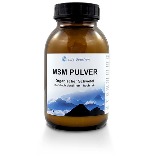 MSM Pulver 400g - mehrfach destilliert - Hoch rein - organischer Schwefel