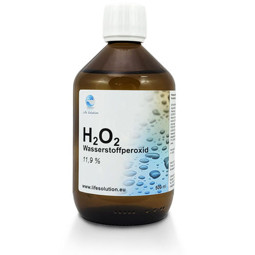 Wasserstoffperoxid 11,9% H2O2 - 500ml - ohne Phosphorsäure - organisch Stabilisiert