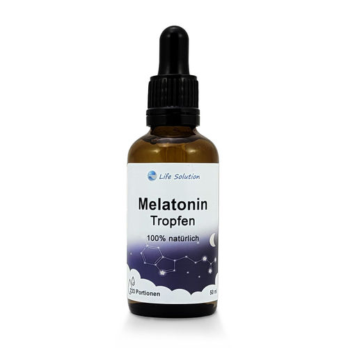 Melatonin Tropfen - Natürliche Schlaftropfen - für 233 Nächte - mit Vanillegeschmack