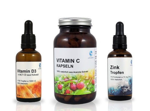 Sparpaket ImmunBooster - Vitamin C & Zink & Vitamin D3