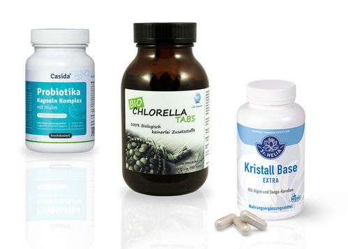 Sparpaket De-Tox Komplex - Chlorella & Kristall Base & Probiotika