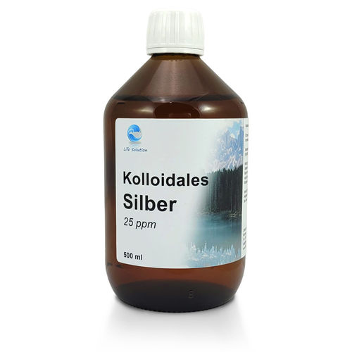 Kolloidales Silber - 25 ppm - 500 ml - aus 99,99% Reinstsilber