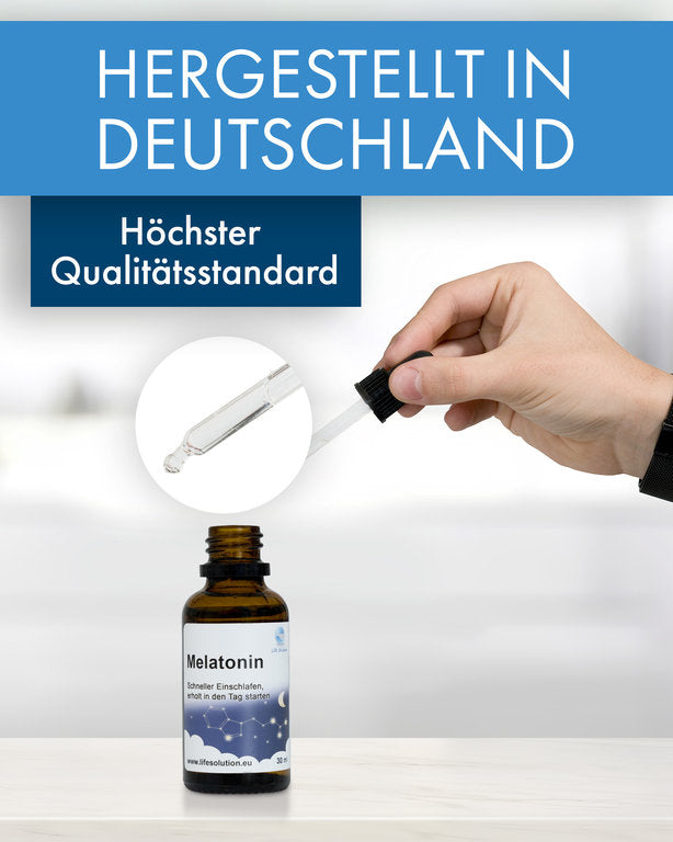 Melatonin Tropfen - Natürliche Schlaftropfen - für 233 Nächte - mit Vanillegeschmack