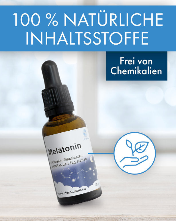 Melatonin Tropfen - Natürliche Schlaftropfen - für 233 Nächte - mit Vanillegeschmack