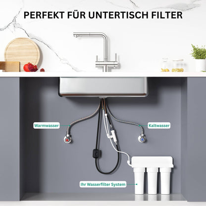 3 Wege Wasserhahn Matt - Ausziehbar