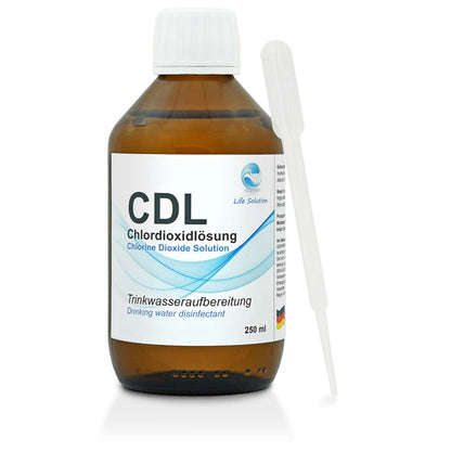 Chlordioxid Lösung CDL 0,3% - 250 ml - mit Pipette in Braunglas - Standard