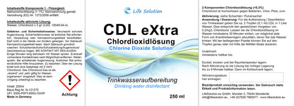 CDL eXtra - CDS - Chlorine dioxide solution 0.3% - approx. 4 years shelf life - drinking water disinfection