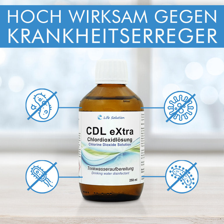 CDL eXtra - CDS - Chlordioxidlösung 0,3% - ca. 4 Jahre haltbar - Trinkwasserdesinfektion