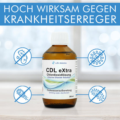 CDL eXtra - CDS - Chlordioxidlösung 0,3% - ca. 4 Jahre haltbar - Trinkwasserdesinfektion