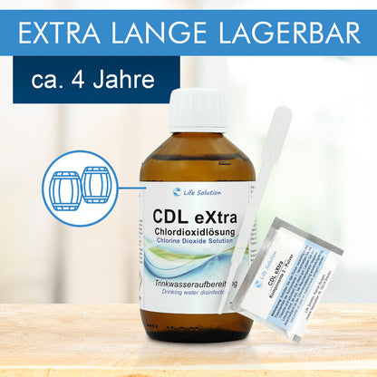 CDL eXtra - CDS - Chlordioxidlösung 0,3% - ca. 4 Jahre haltbar - Trinkwasserdesinfektion