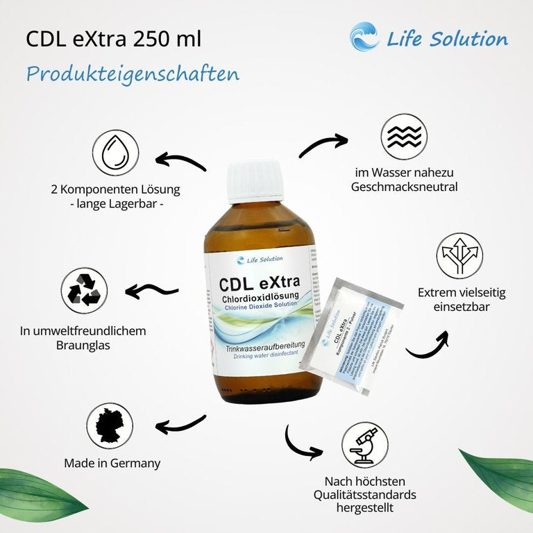 CDL eXtra - CDS - Chlordioxidlösung 0,3% - ca. 4 Jahre haltbar - Trinkwasserdesinfektion