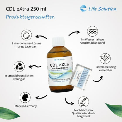 CDL eXtra - CDS - Chlordioxidlösung 0,3% - ca. 4 Jahre haltbar - Trinkwasserdesinfektion