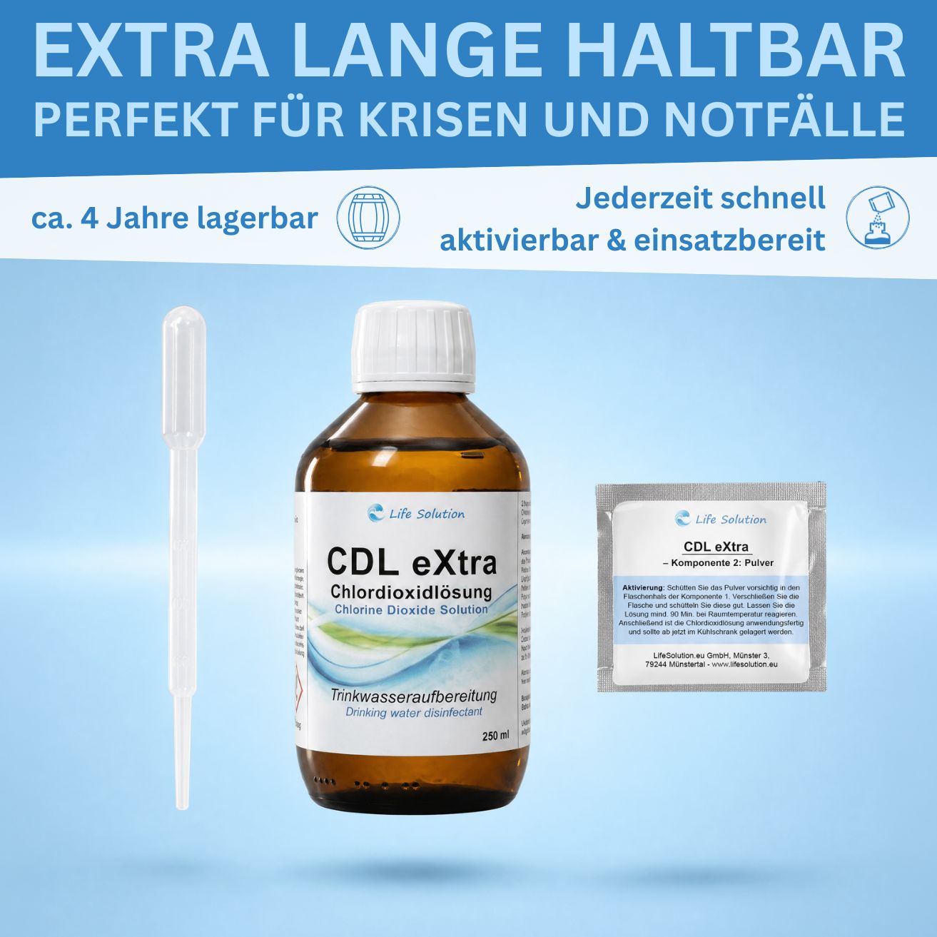 CDL eXtra - CDS - Chlordioxidlösung 0,3% - ca. 4 Jahre haltbar