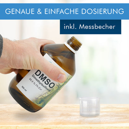 DMSO - Pharma Grade - 99,9%Reinheit - 1 Liter - in Braunglas