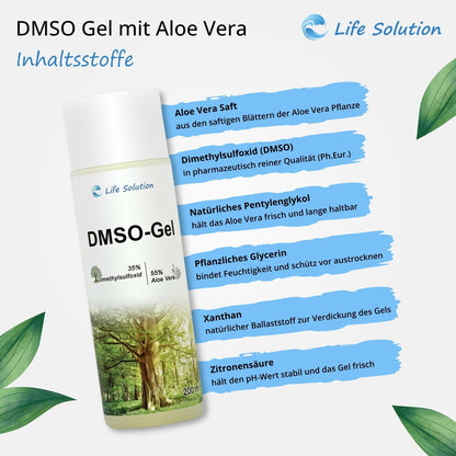 DMSO Gel mit Aloe Vera - 200ml - Dimethylsulfoxid in 99,9% pharmazeutischer Reinheit