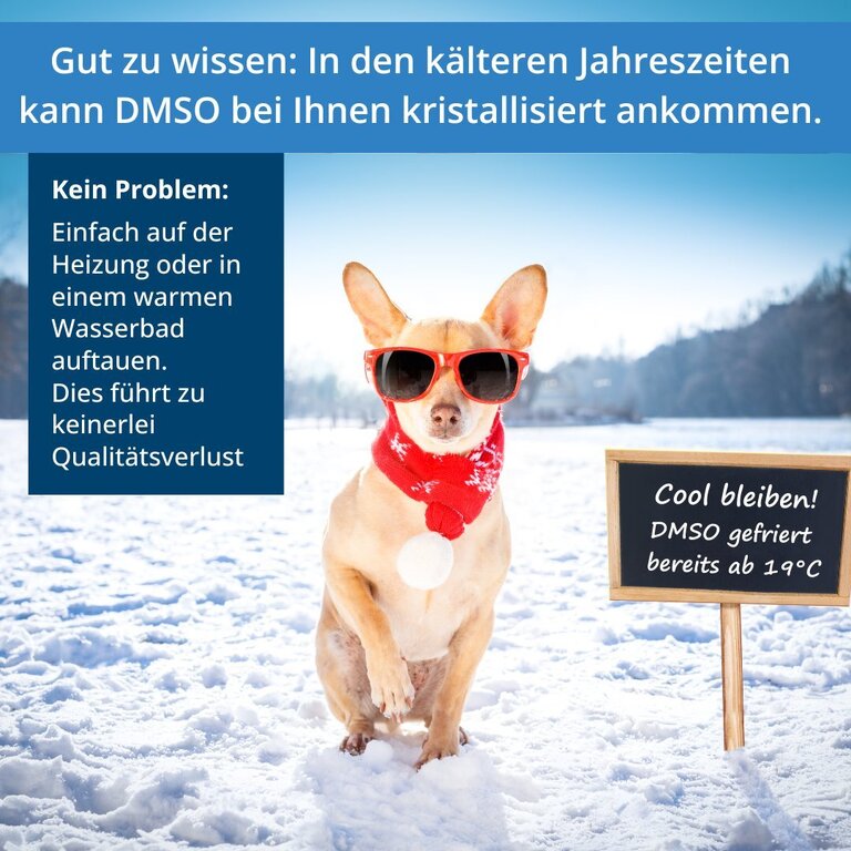 DMSO - Pharma Grade - 99,9%Reinheit - 1 Liter - in Braunglas