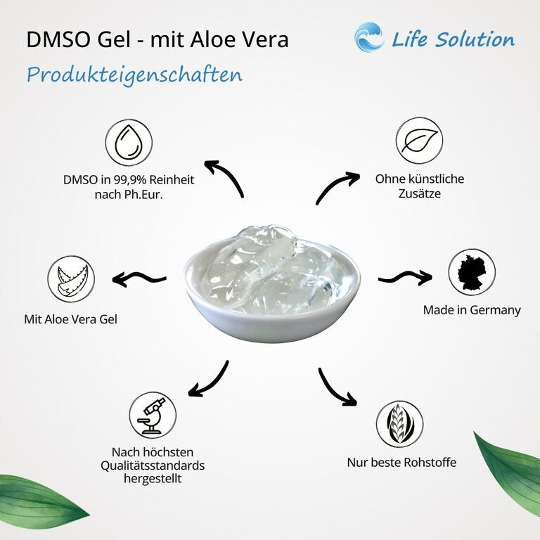 DMSO Gel mit Aloe Vera - 200ml - Dimethylsulfoxid in 99,9% pharmazeutischer Reinheit