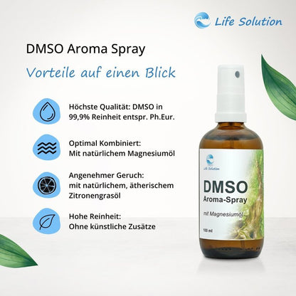 DMSO Spray mit Magnesiumöl - 100ml - Dimethylsulfoxid in 99,9% pharm. Reinheit