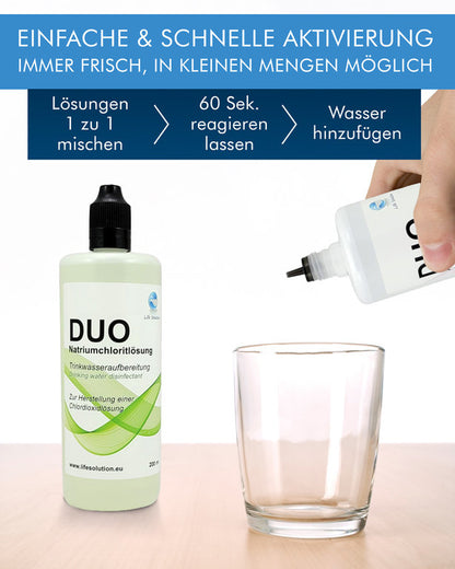 Life Solution DUO - Natriumchlorit 25% + Salzsäure 4% - zur Chlordioxidherstellung