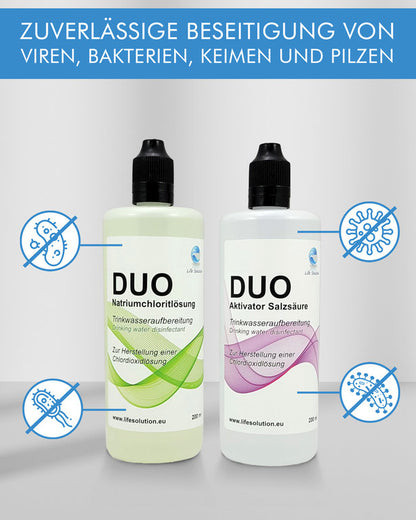 Life Solution DUO - Natriumchlorit 25% + Salzsäure 4% - zur Chlordioxidherstellung