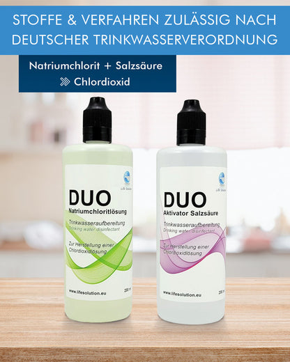 Life Solution DUO - Natriumchlorit 25% + Salzsäure 4% - zur Chlordioxidherstellung