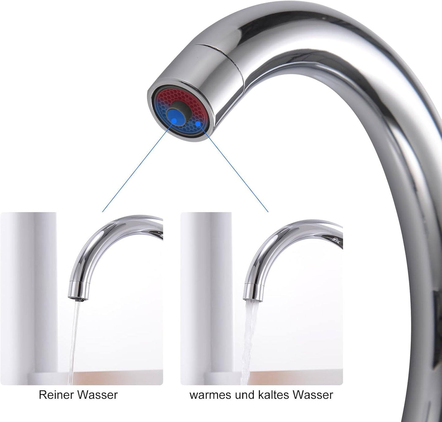 3-way chrome faucet
