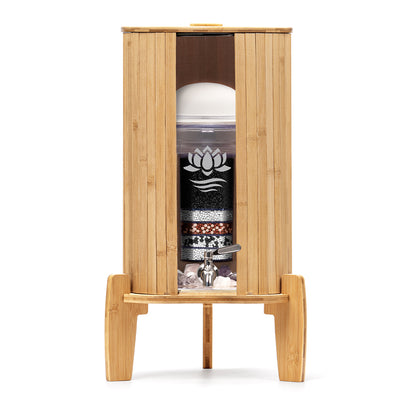 Standfilter Kendra Bambus 9 Liter - mit klarem Glas