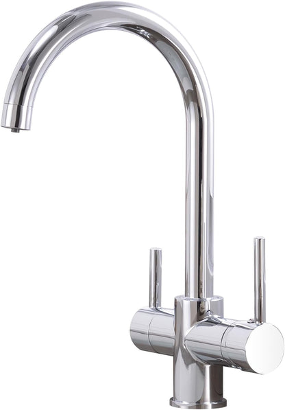 3-way chrome faucet