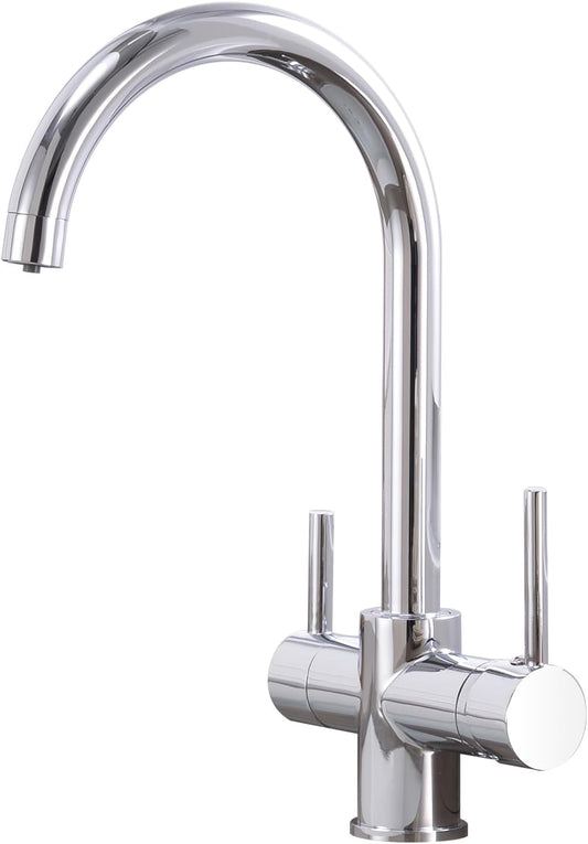 3-way chrome faucet