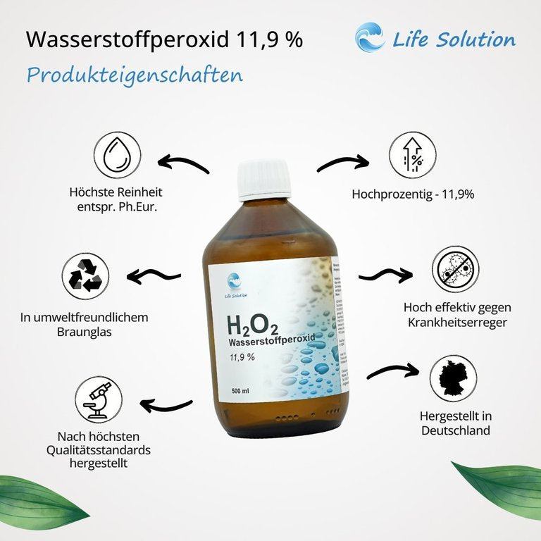 Wasserstoffperoxid - aus pharmazeutisch reinem H2O2 - Ph.Eur. - 500ml