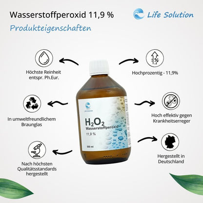 Wasserstoffperoxid - aus pharmazeutisch reinem H2O2 - Ph.Eur. - 500ml