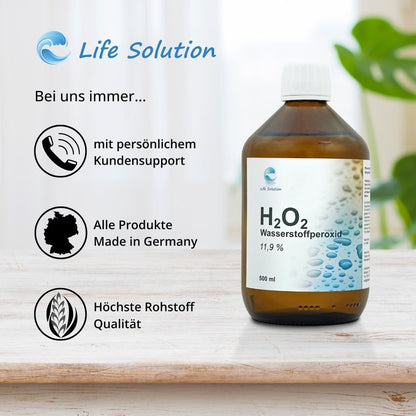 Wasserstoffperoxid - aus pharmazeutisch reinem H2O2 - Ph.Eur. - 500ml