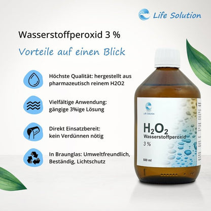 Wasserstoffperoxid - aus pharmazeutisch reinem H2O2 - Ph.Eur. - 500ml