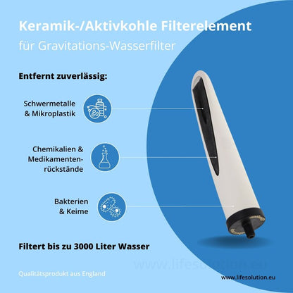 Notfall Gravitations-Filter - 16 Liter - Krisen Trinkwasserfilter - Doulton - British Berkefeld