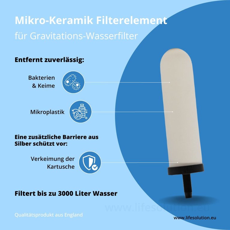 Notfall Gravitations-Filter - 16 Liter - Krisen Trinkwasserfilter - Doulton - British Berkefeld