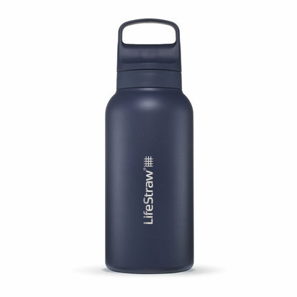 LifeStraw Go Filterflasche Edelstahl - 1 Liter - Isolierflasche Stainless Steel
