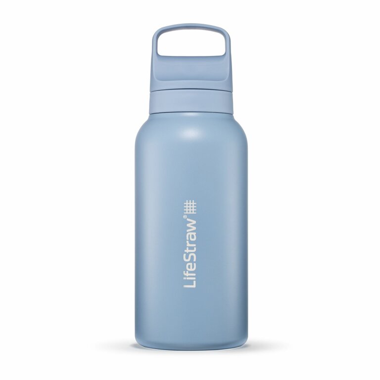 LifeStraw Go Filterflasche Edelstahl - 1 Liter - Isolierflasche Stainless Steel