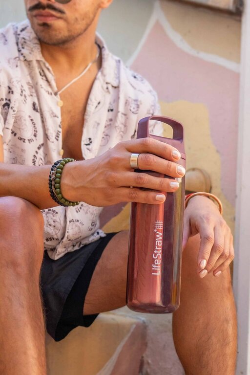 LifeStraw Go Filterflasche - 650 ml - Outdoor Wasserfilter Flasche - 2 Stage