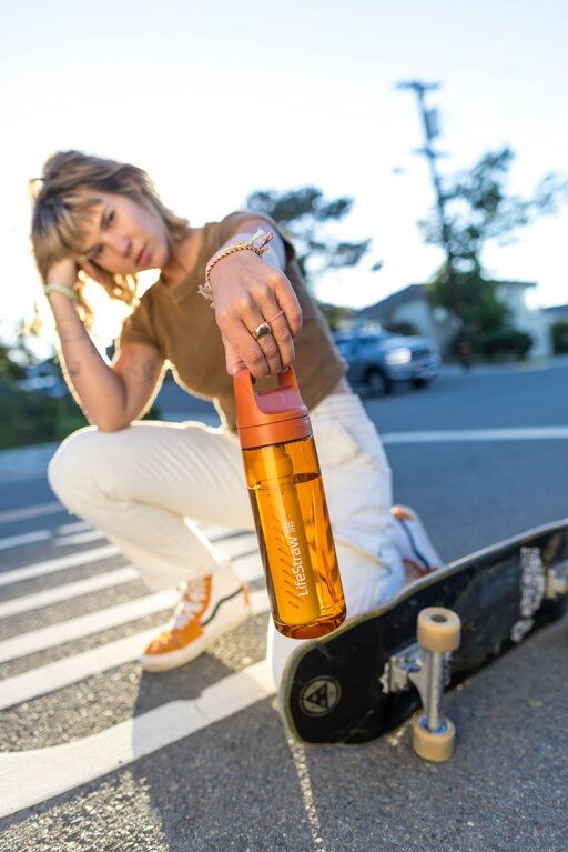 LifeStraw Go Filterflasche - 650 ml - Outdoor Wasserfilter Flasche - 2 Stage