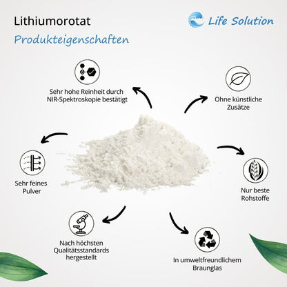 Lithiumorotat - 99,7% Reinheit - 1000x 1mg Lithium - 26 g
