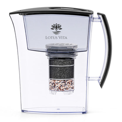 Filterkanne Lotus - 1,6 Liter - Wasserfilter-Karaffe von Lotus Vita