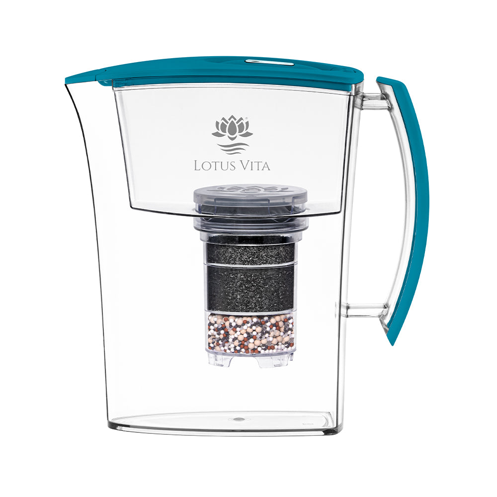 Filterkanne Lotus - 1,6 Liter - Wasserfilter-Karaffe von Lotus Vita