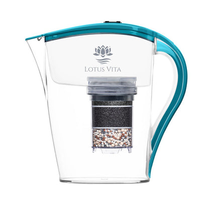 Filterkanne Family - 1,7 Liter - Wasserfilter-Karaffe von Lotus Vita - für sauberes Trinkwasser