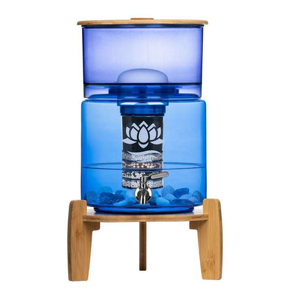 Standfilter Fontana Bambus / Akazie - 5 - 9 Liter - Glas Wasserfilter für Ihre Küche