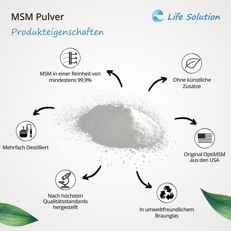 MSM Pulver 400g - mehrfach destilliert - Hoch rein - organischer Schwefel