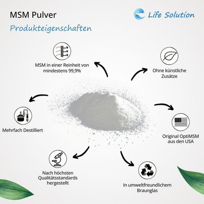 MSM Pulver 400g - mehrfach destilliert - Hoch rein - organischer Schwefel