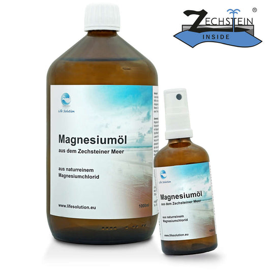 Magnesiumöl Spray - 1000 ml - Original Zechstein - inkl. Sprühflasche - 31% Magnesiumchlorid